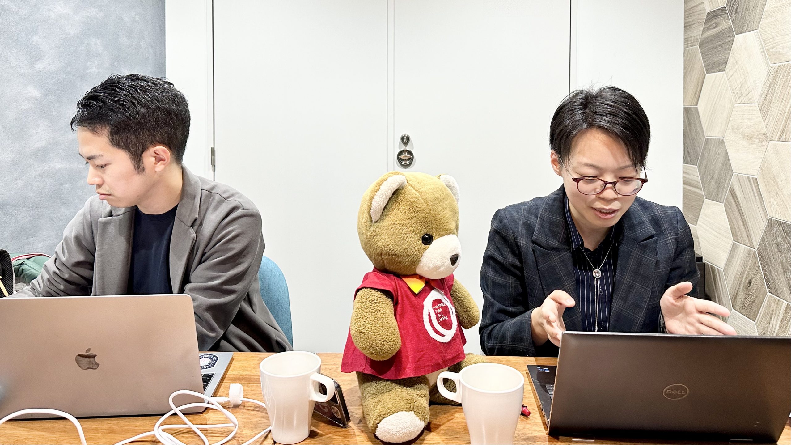 「結婚の自由をすべての人に」愛知訴訟 控訴審第2回のオンライン期日報告会に臨む水谷陽子弁護士とくま、Team.S @ とよたの松本直也さん 